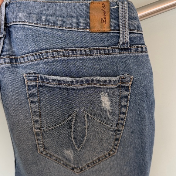 Level 99 Ripped Blue Skinny Jeans - Picture 5 of 5